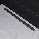 Alfi 47" Brushed Stainless Steel Linear Shower Drain with Solid Cover
